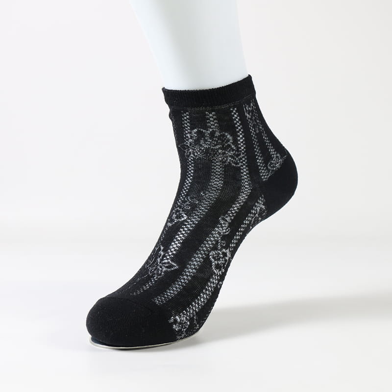 Chanvre antibactérien et déodorant fine rose fleur cachée chaussettes décontractées pour femmes