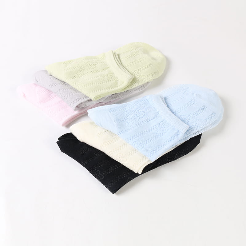 Chanvre antibactérien et déodorant fine rose fleur cachée chaussettes décontractées pour femmes