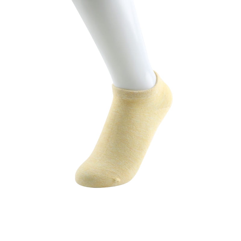 Chaussettes bateau femme en coton peigné uni couture main