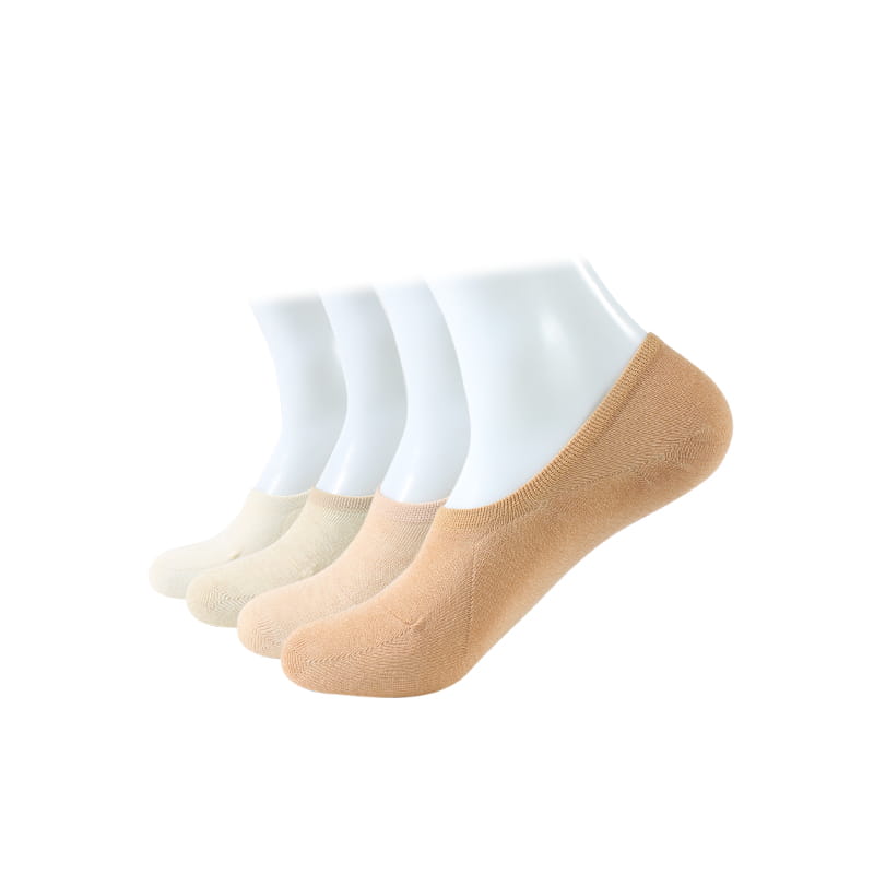 Chaussettes invisibles en coton pour femmes, couleur naturelle, vente en gros, été, sans spectacle