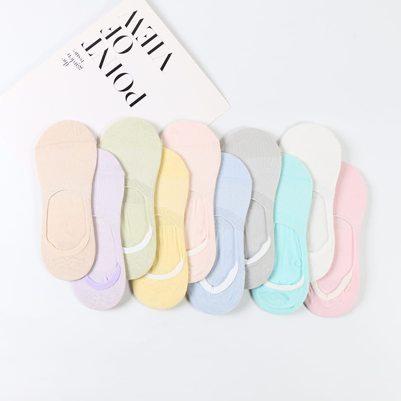 Chaussettes en coton colorées pour femmes, couleurs acidulées, sans couture, à la mode, sans spectacle, vente en gros