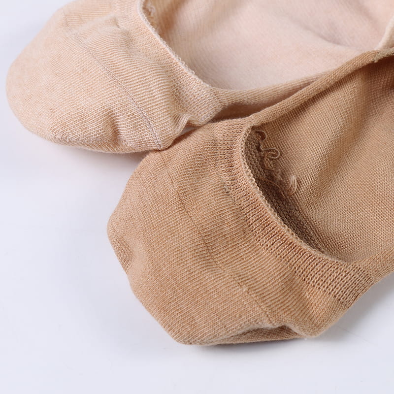 Chaussettes d'été fines en coton pour femmes, invisibles, antidérapantes, antidérapantes, pour filles