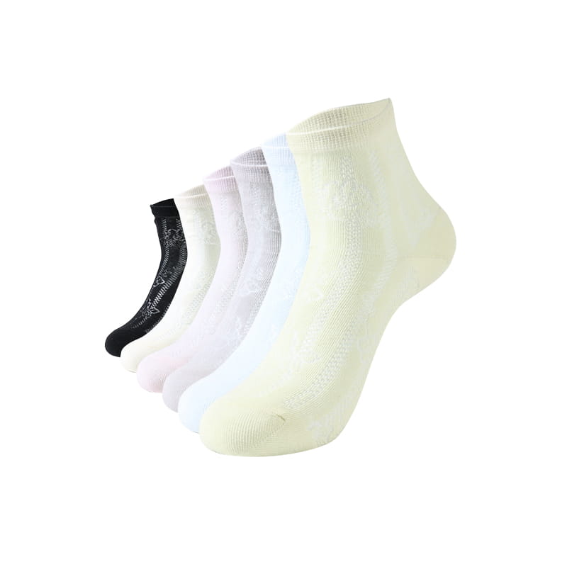 Chanvre antibactérien et déodorant fine rose fleur cachée chaussettes décontractées pour femmes