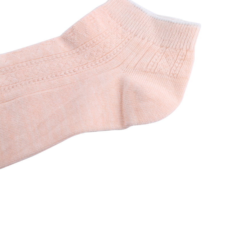 Loisirs et confort chaussettes bateau femme Double aiguille fleur de diamant couture à la main chaussettes en coton peigné doux