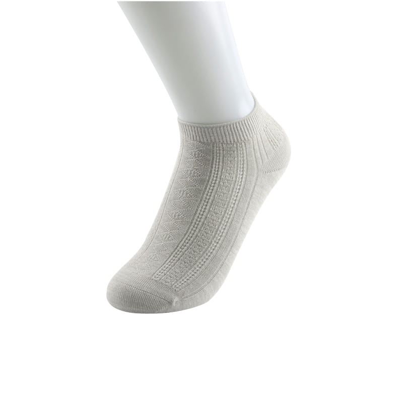 Loisirs et confort chaussettes bateau femme Double aiguille fleur de diamant couture à la main chaussettes en coton peigné doux