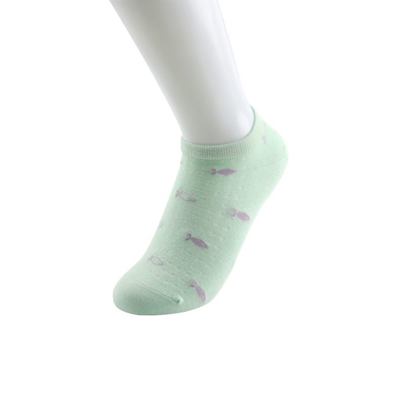 Chaussettes de bateau pour femmes, décontractées et confortables, en soie super douce, fleur de poisson, couture à la main