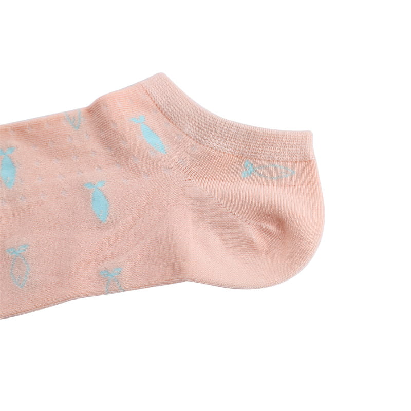 Chaussettes de bateau pour femmes, décontractées et confortables, en soie super douce, fleur de poisson, couture à la main