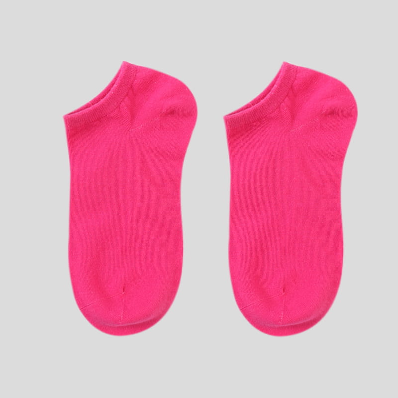 Chaussettes en coton pour femmes, vente en gros, couleur unie, coupe basse, invisibles, vente en gros