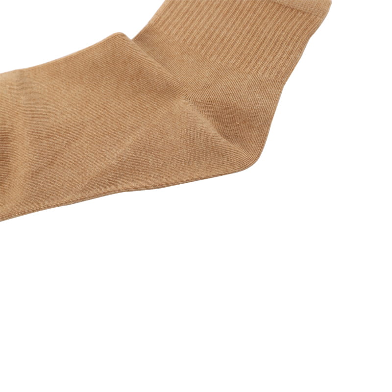 Chaussettes en coton doux de couleur naturelle pour femmes, chaussettes de sport élastiques cousues à la main, printemps et été