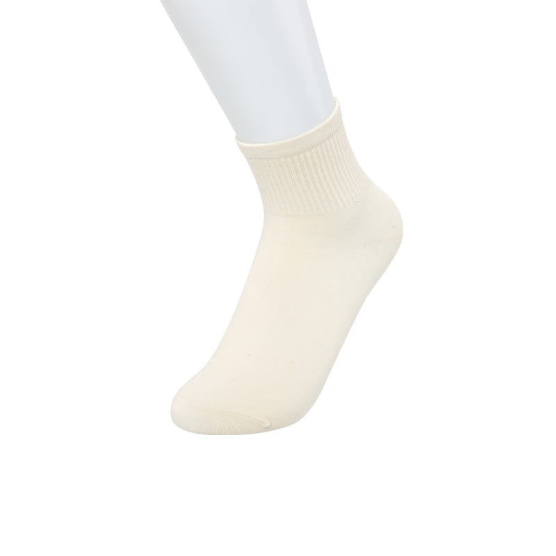 Chaussettes en coton doux de couleur naturelle pour femmes, chaussettes de sport élastiques cousues à la main, printemps et été