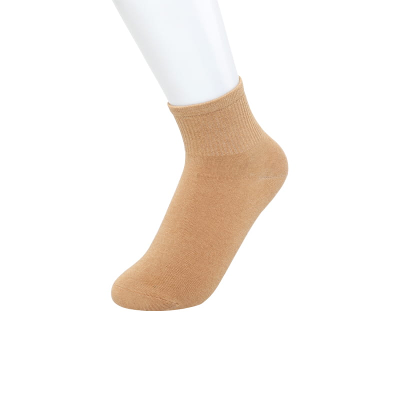 Chaussettes en coton doux de couleur naturelle pour femmes, chaussettes de sport élastiques cousues à la main, printemps et été