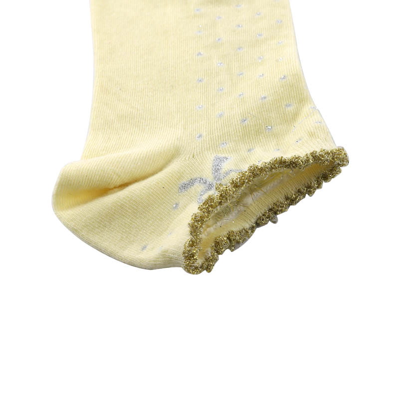 Chaussettes de bateau de loisirs en soie argentée, petite fleur, couture à la main, coton peigné doux, sac en nylon, chaussettes de bateau