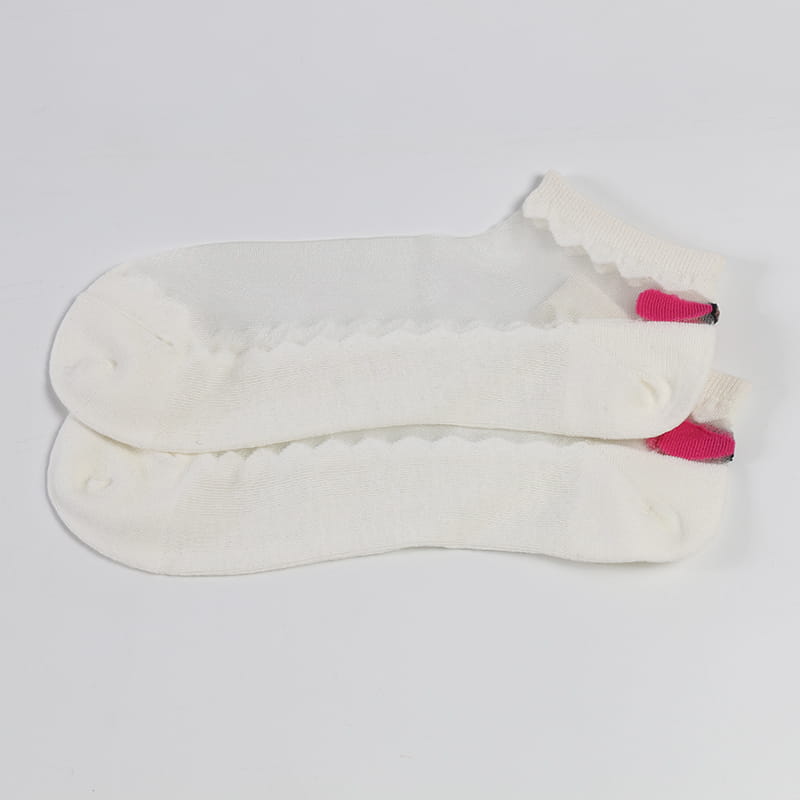 Chaussettes d'été en dentelle avec nœud papillon pour femmes, confortables, transparentes, en soie cristal