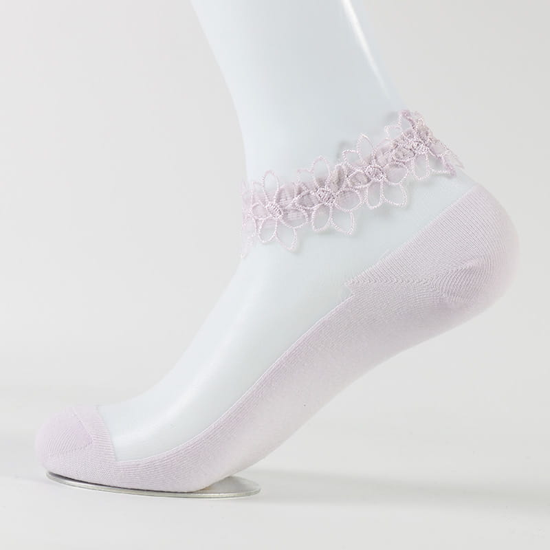 Chaussettes en soie transparentes pour femmes, vente en gros, mignonnes filles, dentelle transparente, dames