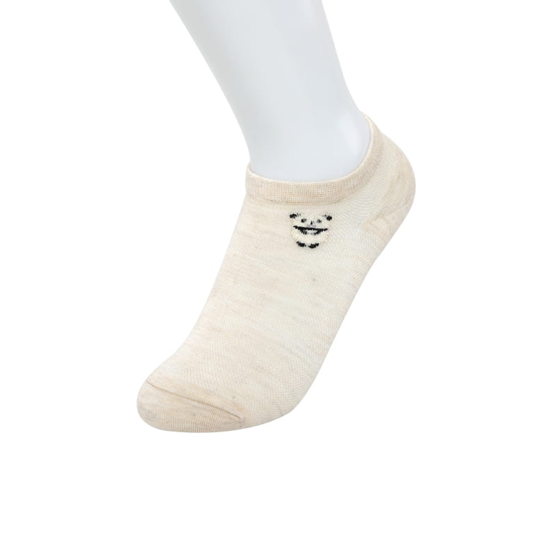 Chaussettes de bateau pour femmes, en fibre de bambou ultra-fine, maille complète, petite fleur de panda, cousues à la main