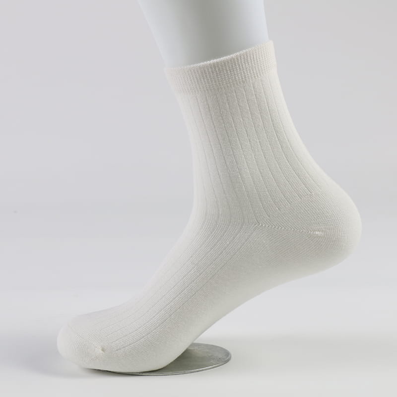 6 couleurs en gros coton Teen Tube blanc Crew femmes chaussettes d'hiver