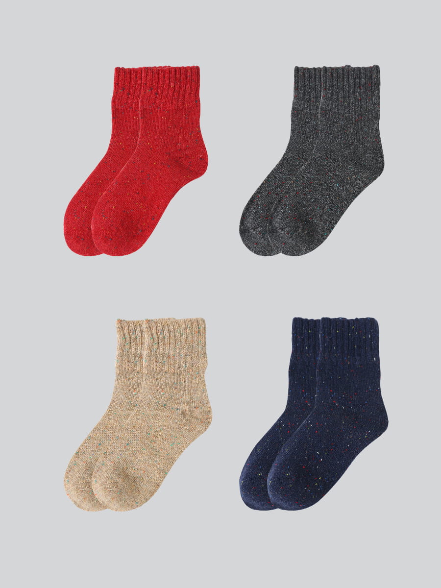 Chaussettes en laine tricotées pour femmes, douces, confortables, épaisses et chaudes, de haute qualité, vente en gros, hiver