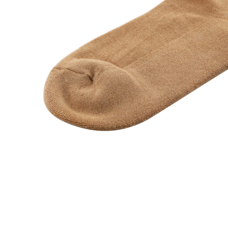 Chaussettes décontractées pour femmes en coton de couleur naturelle douce