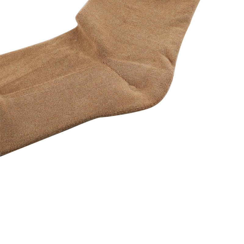 Chaussettes décontractées pour femmes en coton de couleur naturelle douce