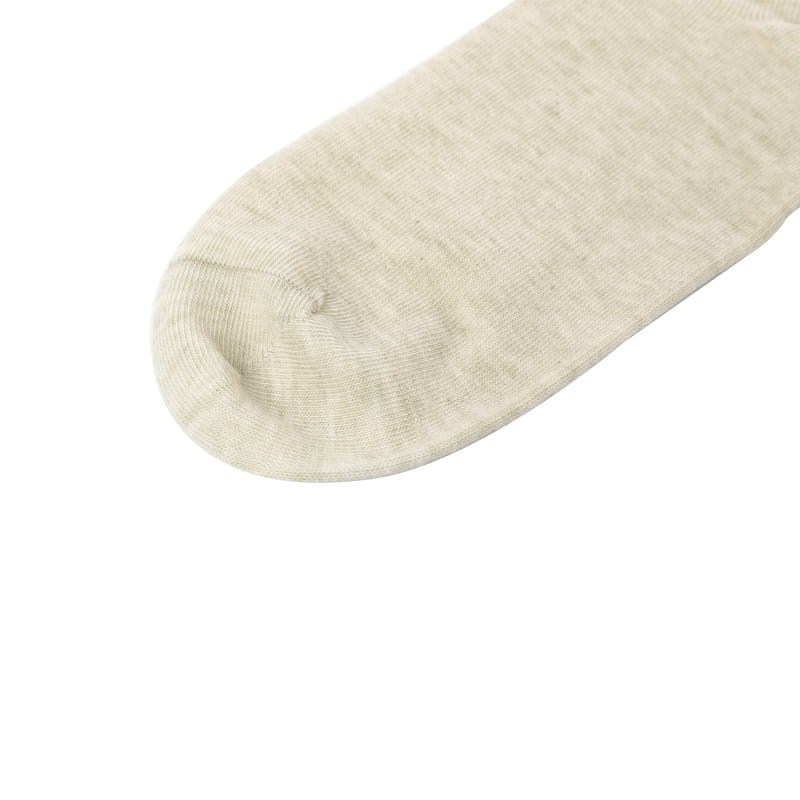 Fil de coton de couleur naturelle, bouche roulée, chaussettes pour femmes respirantes, absorbant l'humidité, inoffensives, épaissies 98% coton cousues à la main