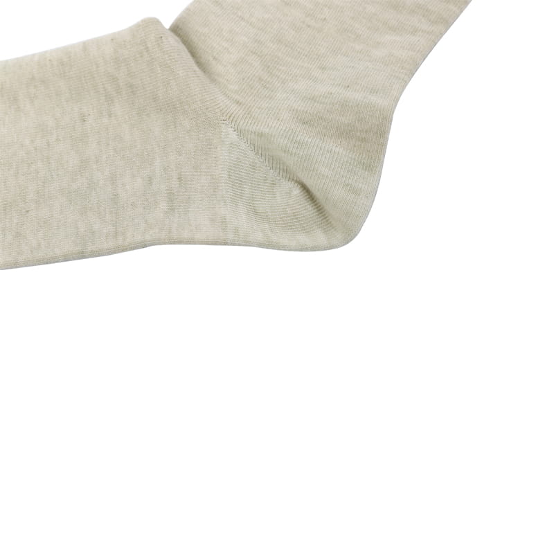 Fil de coton de couleur naturelle, bouche roulée, chaussettes pour femmes respirantes, absorbant l'humidité, inoffensives, épaissies 98% coton cousues à la main