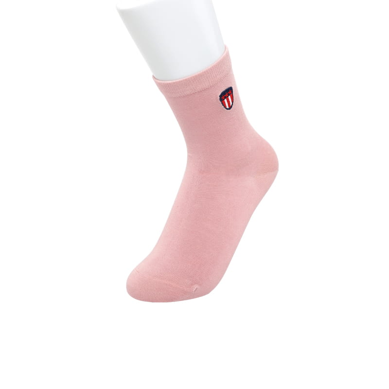 Noeud brodé en soie super douce avec chaussettes renforcées cousues à la main pour femme.