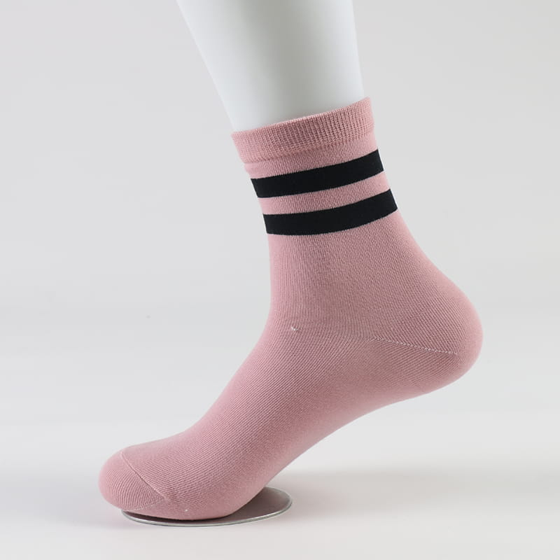 Chaussettes rayées en coton pour femmes et adolescentes, Skateboard, écolières