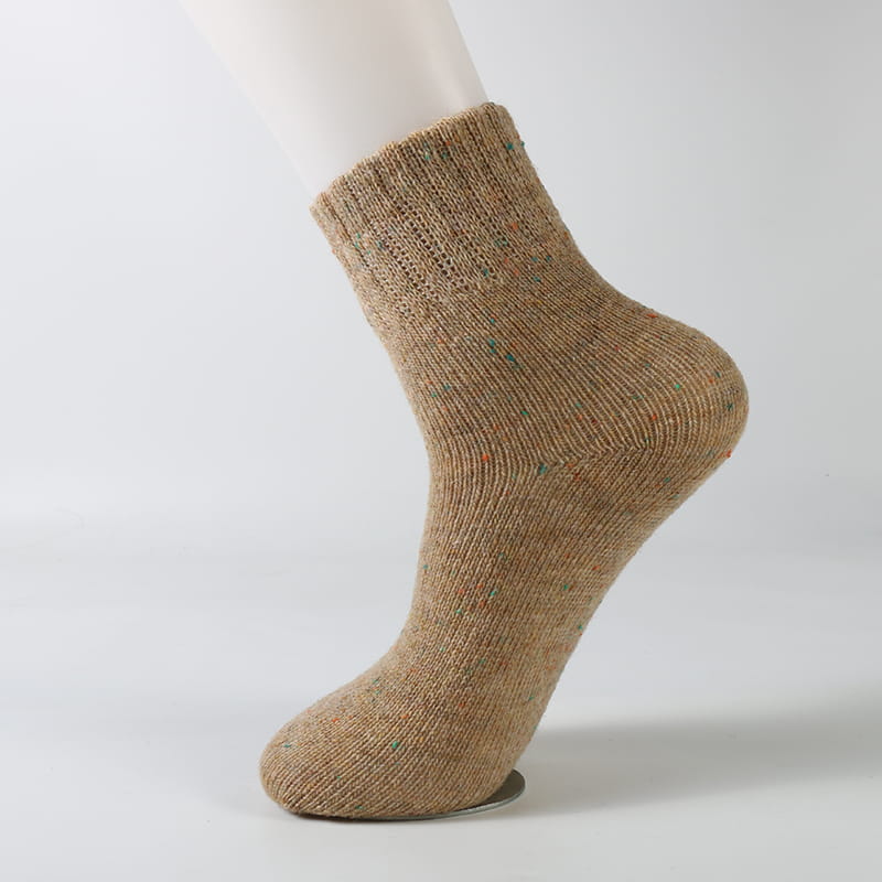 Chaussettes en laine tricotées pour femmes, douces, confortables, épaisses et chaudes, de haute qualité, vente en gros, hiver