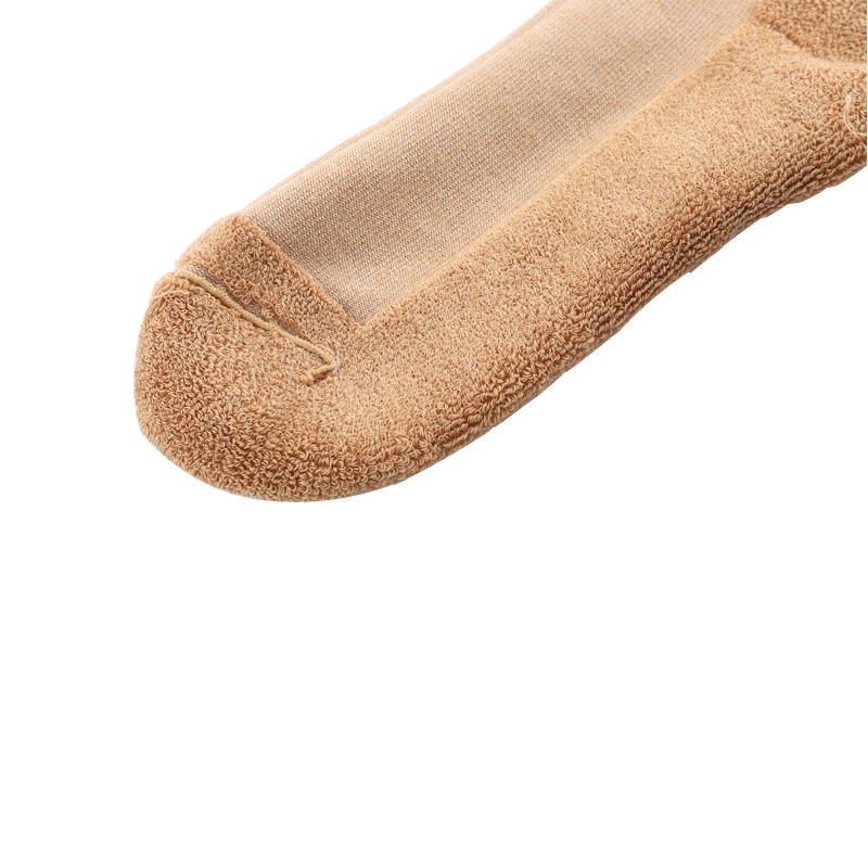 Chaussettes en coton de couleur naturelle pour femmes, absolument confortables, antibactériennes, déodorantes, nouvelle collection d'automne, en éponge épaisse