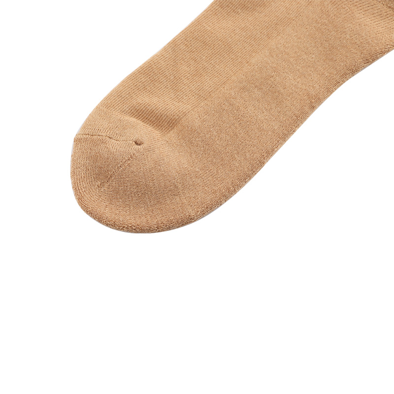 Chaussettes en coton de couleur naturelle pour femmes, absolument confortables, antibactériennes, déodorantes, nouvelle collection d'automne, en éponge épaisse