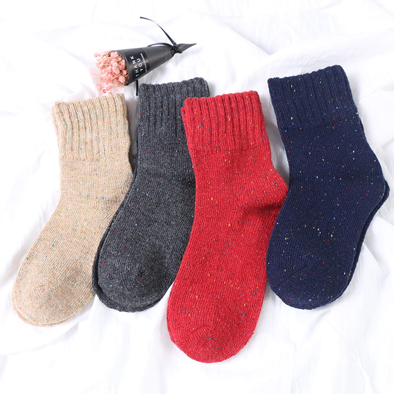 Chaussettes en laine tricotées pour femmes, douces, confortables, épaisses et chaudes, de haute qualité, vente en gros, hiver