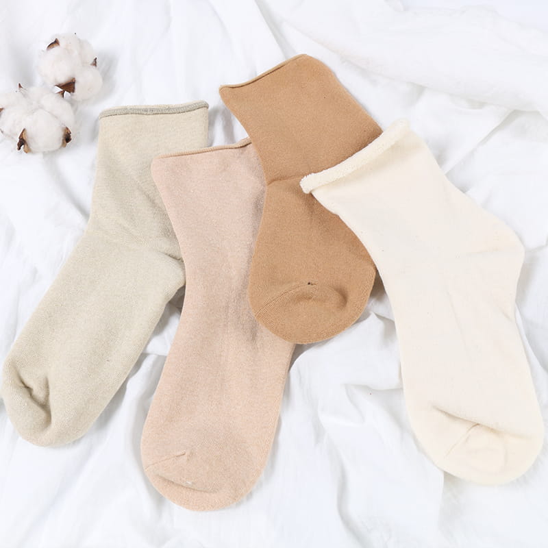 Commerce de gros doux Terry chaud hiver coloré dames équipage femmes chaussettes en coton