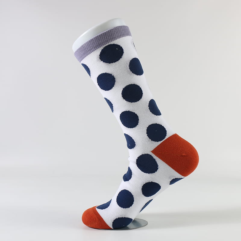 Nouveau produit Design d'usine mode rétro vague chaussettes en coton à pois