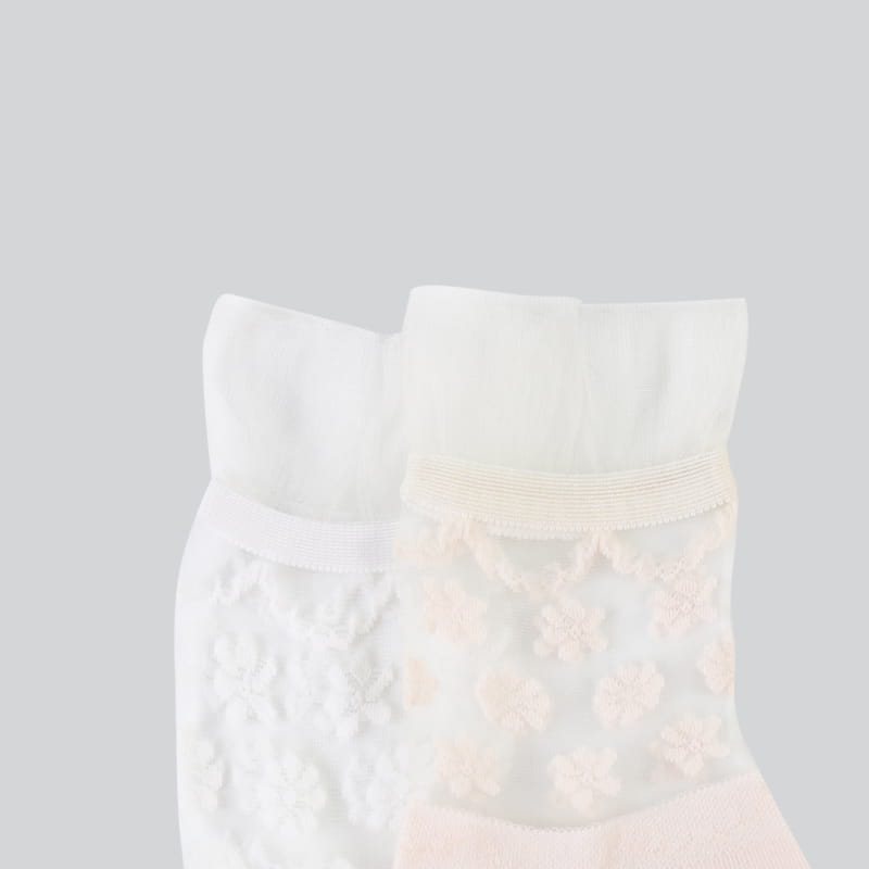 Mode coréenne et confortable chaussettes en coton pour femmes en soie de verre Luokou transparent