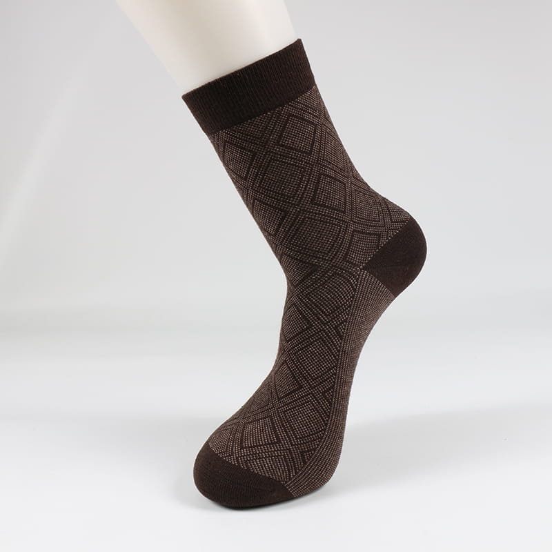 Chaussettes d'hiver en coton pour hommes, nouveau modèle de diamant, décontracté, Business, vente en gros