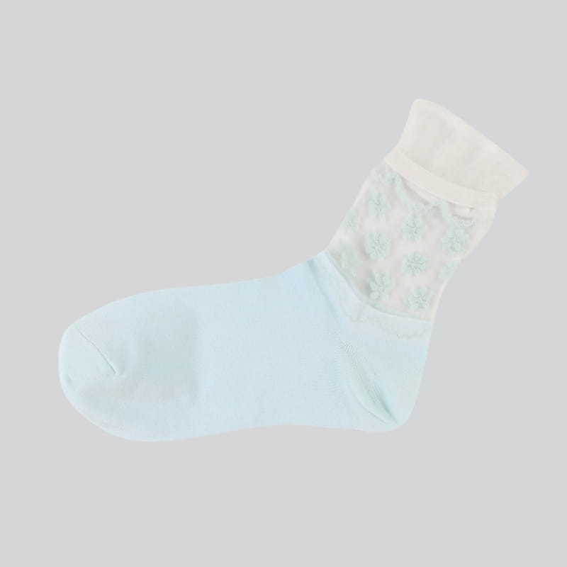 Mode coréenne et confortable chaussettes en coton pour femmes en soie de verre Luokou transparent