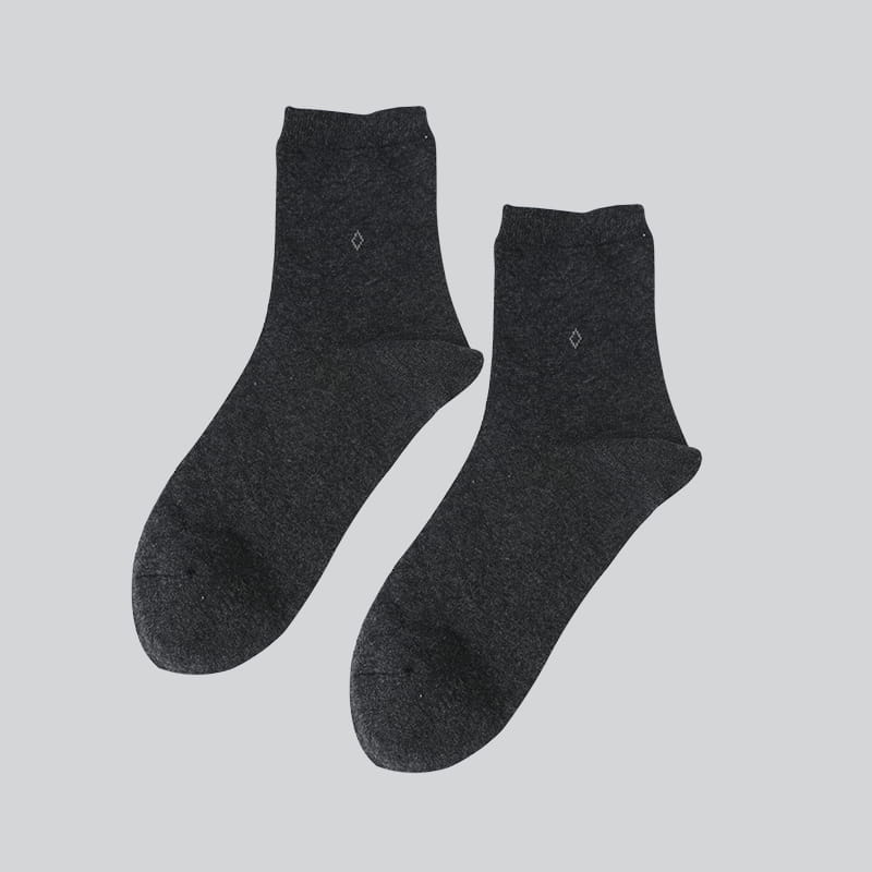 Chaussettes en coton peigné épais pour hommes, motif de notes d'automne et d'hiver, cousues à la main