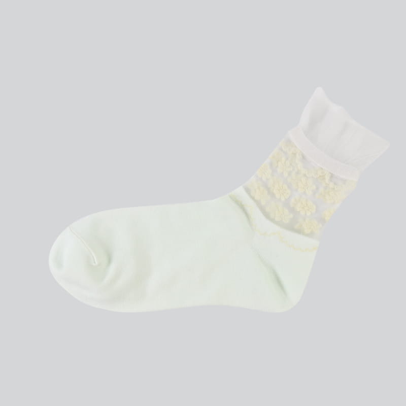 Mode coréenne et confortable chaussettes en coton pour femmes en soie de verre Luokou transparent