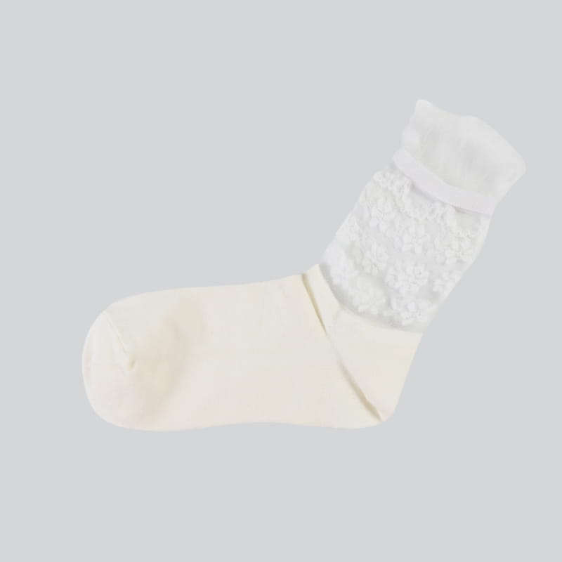 Mode coréenne et confortable chaussettes en coton pour femmes en soie de verre Luokou transparent