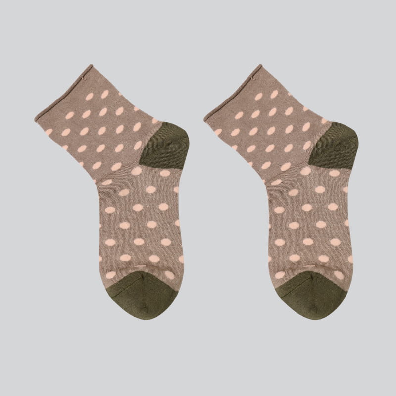 Chaussettes super douces en jacquard de soie filée à pois pour femmes