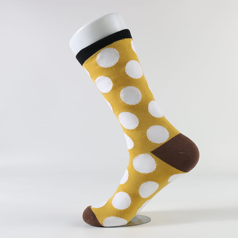 Nouveau produit Design d'usine mode rétro vague chaussettes en coton à pois