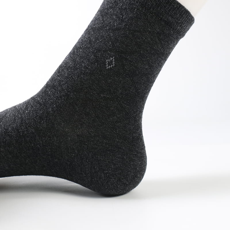 Chaussettes en coton peigné épais pour hommes, motif de notes d'automne et d'hiver, cousues à la main