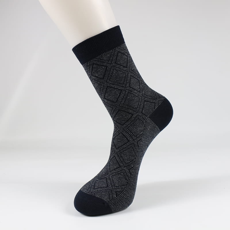 Chaussettes d'hiver en coton pour hommes, nouveau modèle de diamant, décontracté, Business, vente en gros