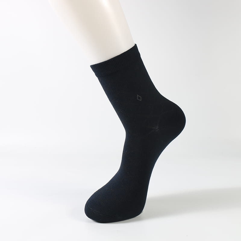 Chaussettes en coton peigné épais pour hommes, motif de notes d'automne et d'hiver, cousues à la main