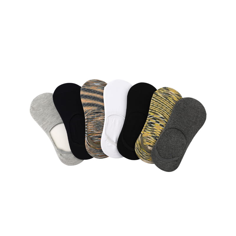 Mode décontractée 1 fois formant talon non-silp anti-off colle coton chaussettes pour hommes