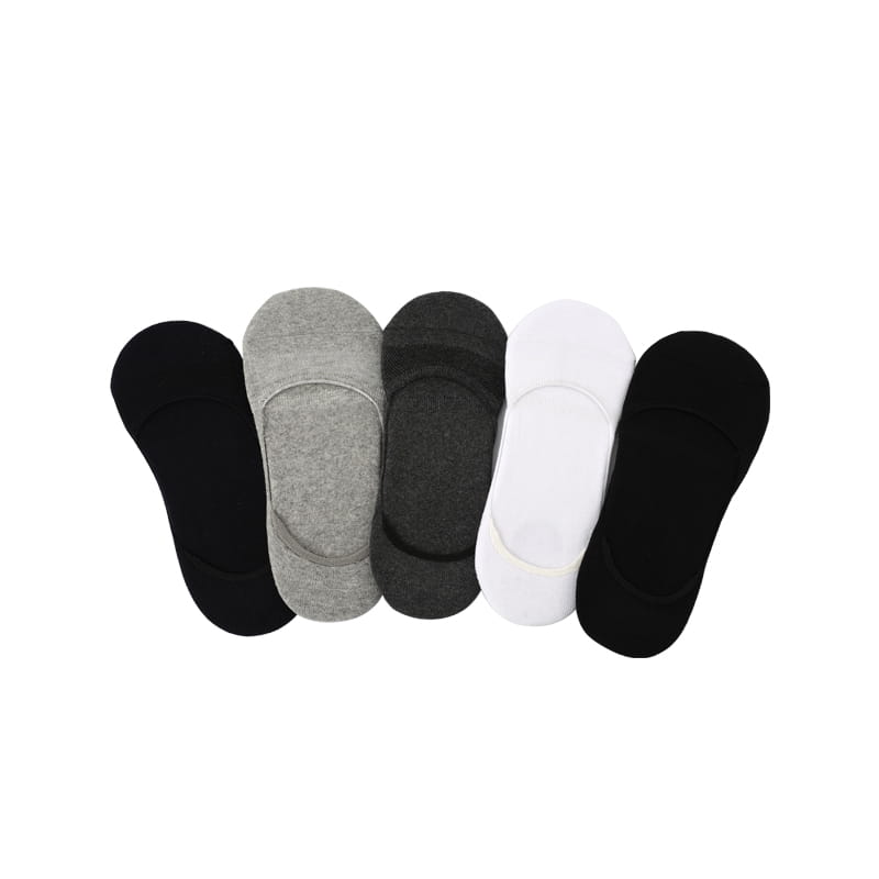 Mode décontractée 1 fois formant talon non-silp anti-off colle coton chaussettes pour hommes