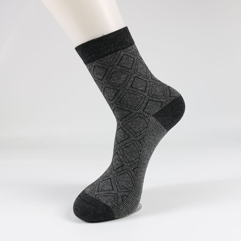 Chaussettes d'hiver en coton pour hommes, nouveau modèle de diamant, décontracté, Business, vente en gros