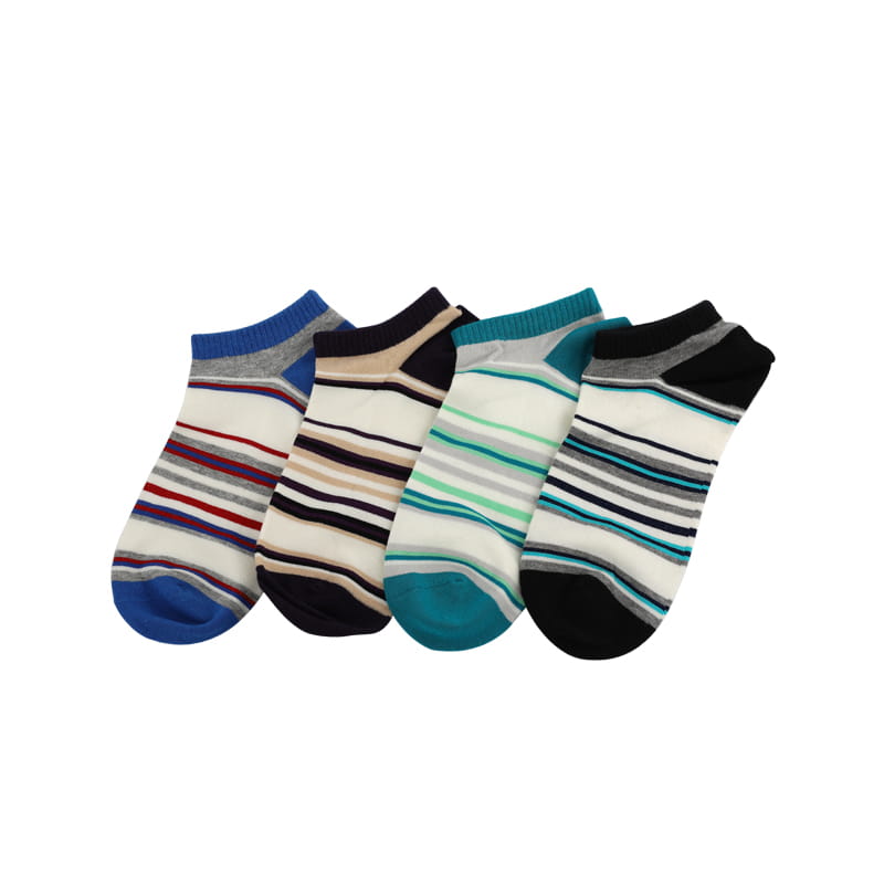 Chaussettes bateau décontractées en coton peigné doux cousues à la main pour hommes