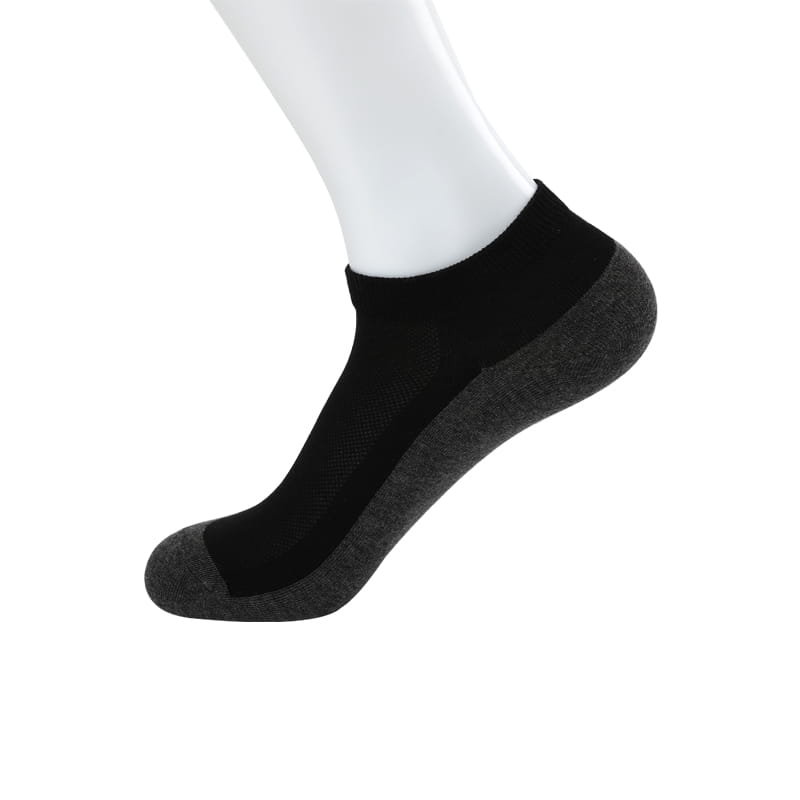 Chaussettes en coton peigné chaussettes bateau en maille respirante pour hommes