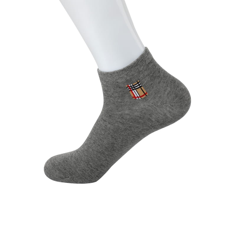 Chaussettes bateau décontractées pour hommes en coton peigné cousues main